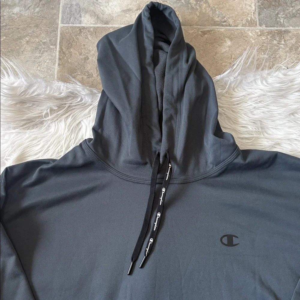 NWT Champion Grey Long Sleeve Hoodie Moisture Wicking Size XL